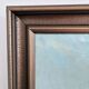 Large vintage original landscape dog oil painting