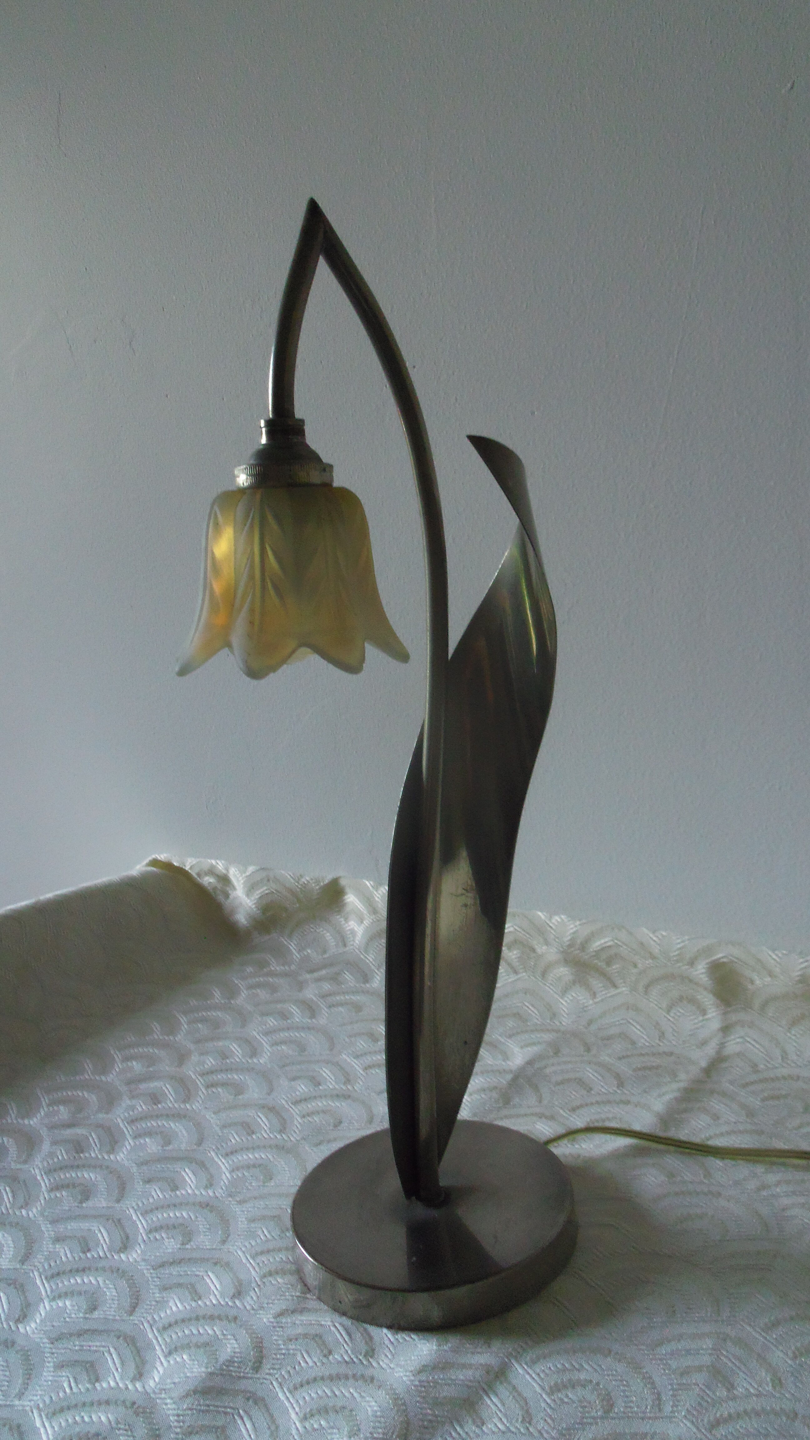Bedside/table lamp "Lily of the valley". Art Deco