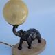 Old art deco elephant night light bedside lamp
