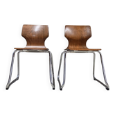 Pair of children's chairs Flötotto 1970s