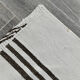 2x8 white brown hemp runner rug 57x260cm