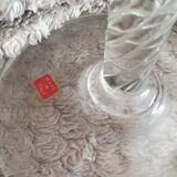 Vase ancien opaline rouge et jaune
