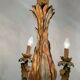 Lustre style Hollywood Regency années 70 bois sculpté