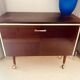 Vintage 1960s bar/TV unit – Formica, splayed legs & brass – piece