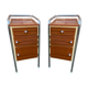 Pair of bedside tables Formica mid-Century vintage 1970 french bedside