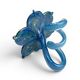 pair of flower candle holders made of glass handcrafted in Italy