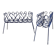 Pair of blue-painted wrought iron planters, 1960s