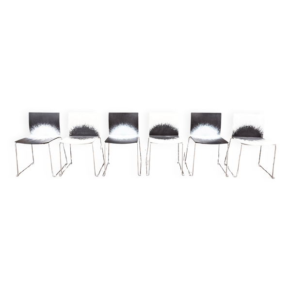 6 chaises design ''Explosion'', Gorka par Josep Liusca pour Inclass- 2000