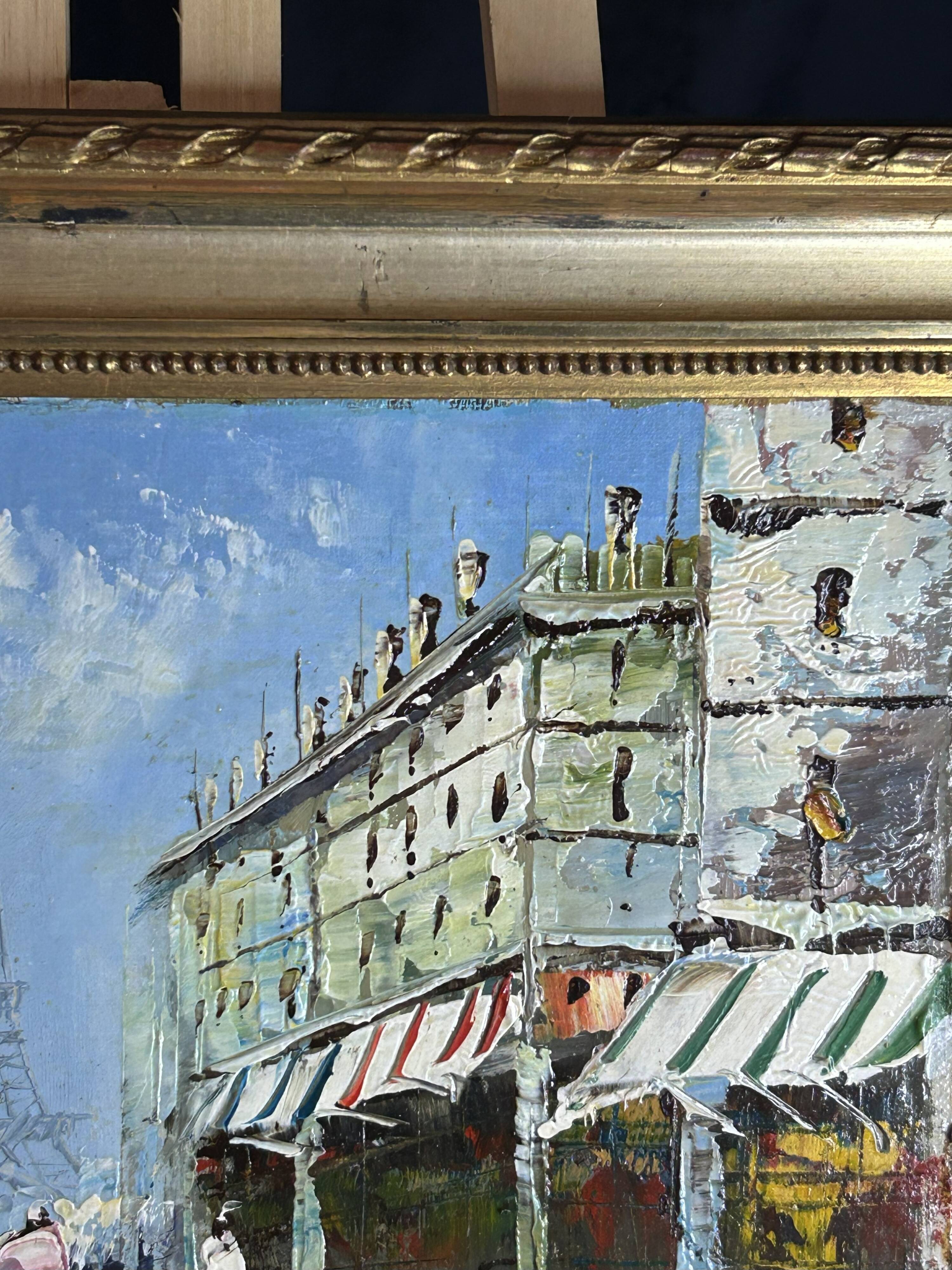 School of Paris, 20th century - Oil on cardboard - The Grands Boulevards