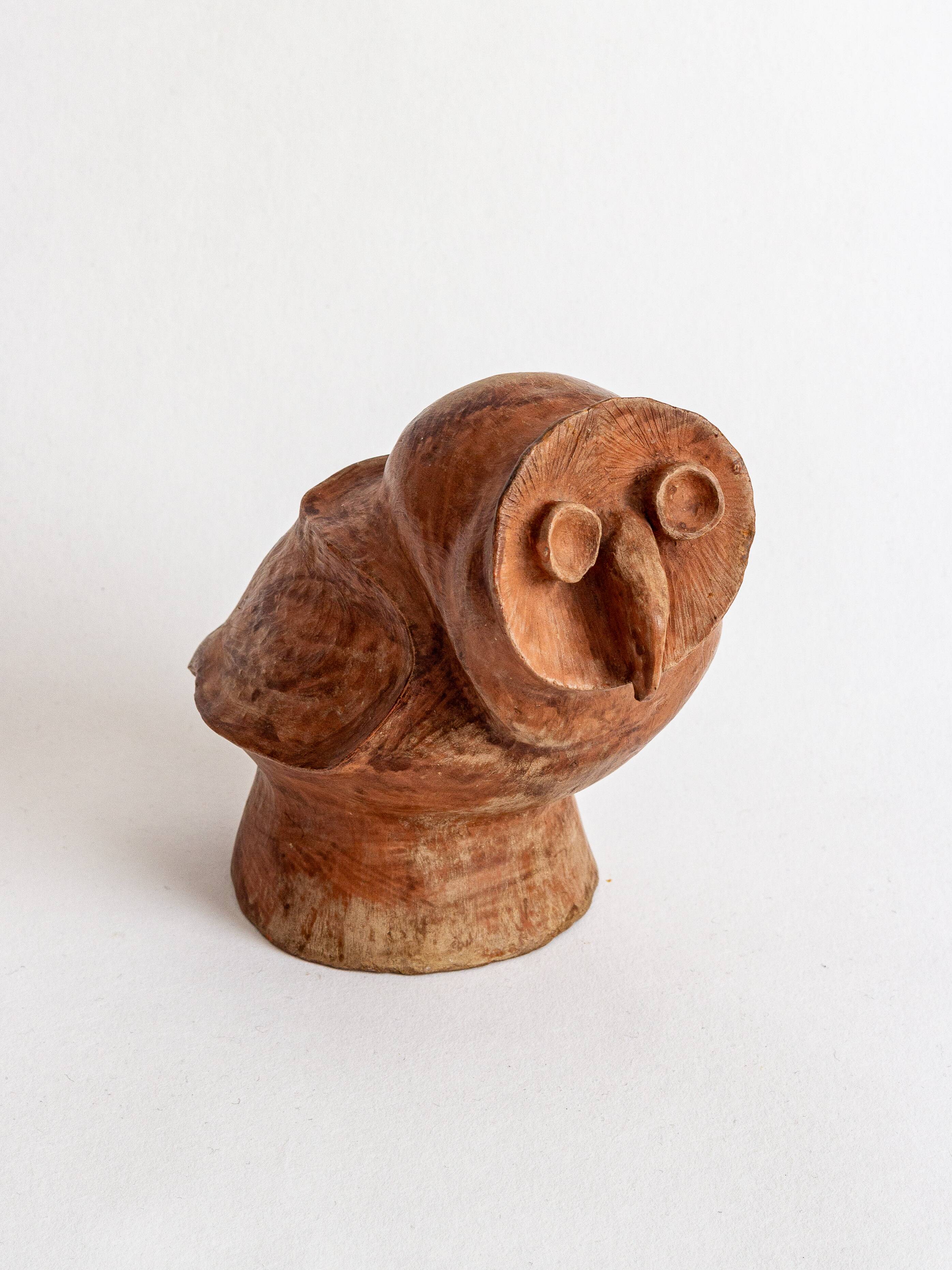Terracotta owl, anonymous work, circa 1960s