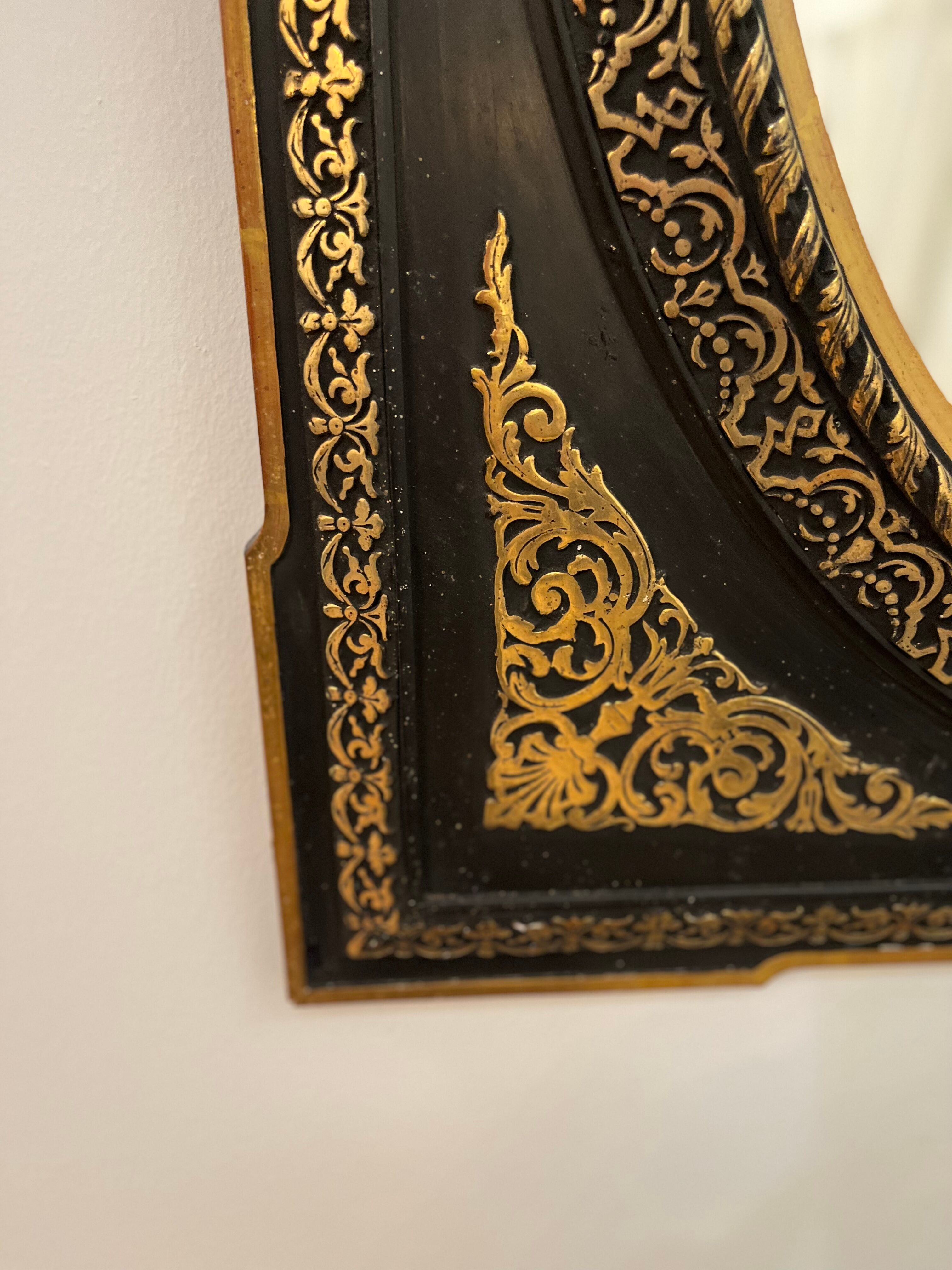 Napoleon 3 black/gold mirror - 97x118cm