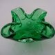 Green Sommerso Murano Glass Ashtray, Italy, 1960s