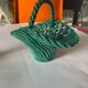 Green woven slip basket
