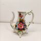 Antique Italian Bassano Vase Pitcher Carafe - Flower Pattern