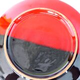 Cendrier en céramique Italy vintage rouge orange noir 1970 Bitossi pour Raymor