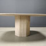 Vintage travertine dining table, 1970s