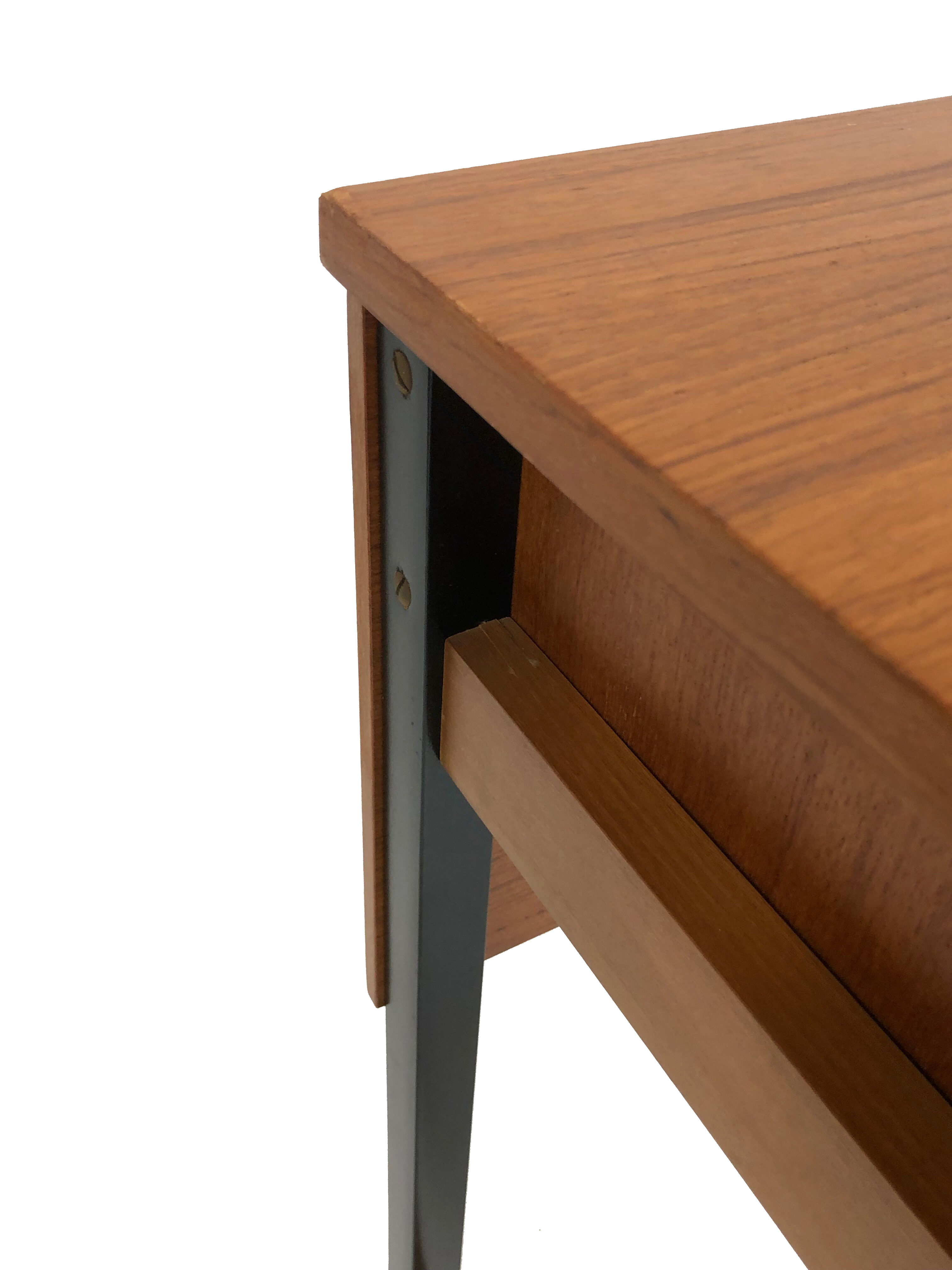 Desk of the 60 years with teak top, dutch