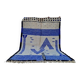 Authentic handwoven Berber rug with blue patterns, 150/250 cm.