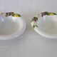 6 plates + 2 bowls Barbotine fruit decor vintage