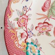 Assiette à dessert en porcelaine décor Minton 216, Sarreguemines