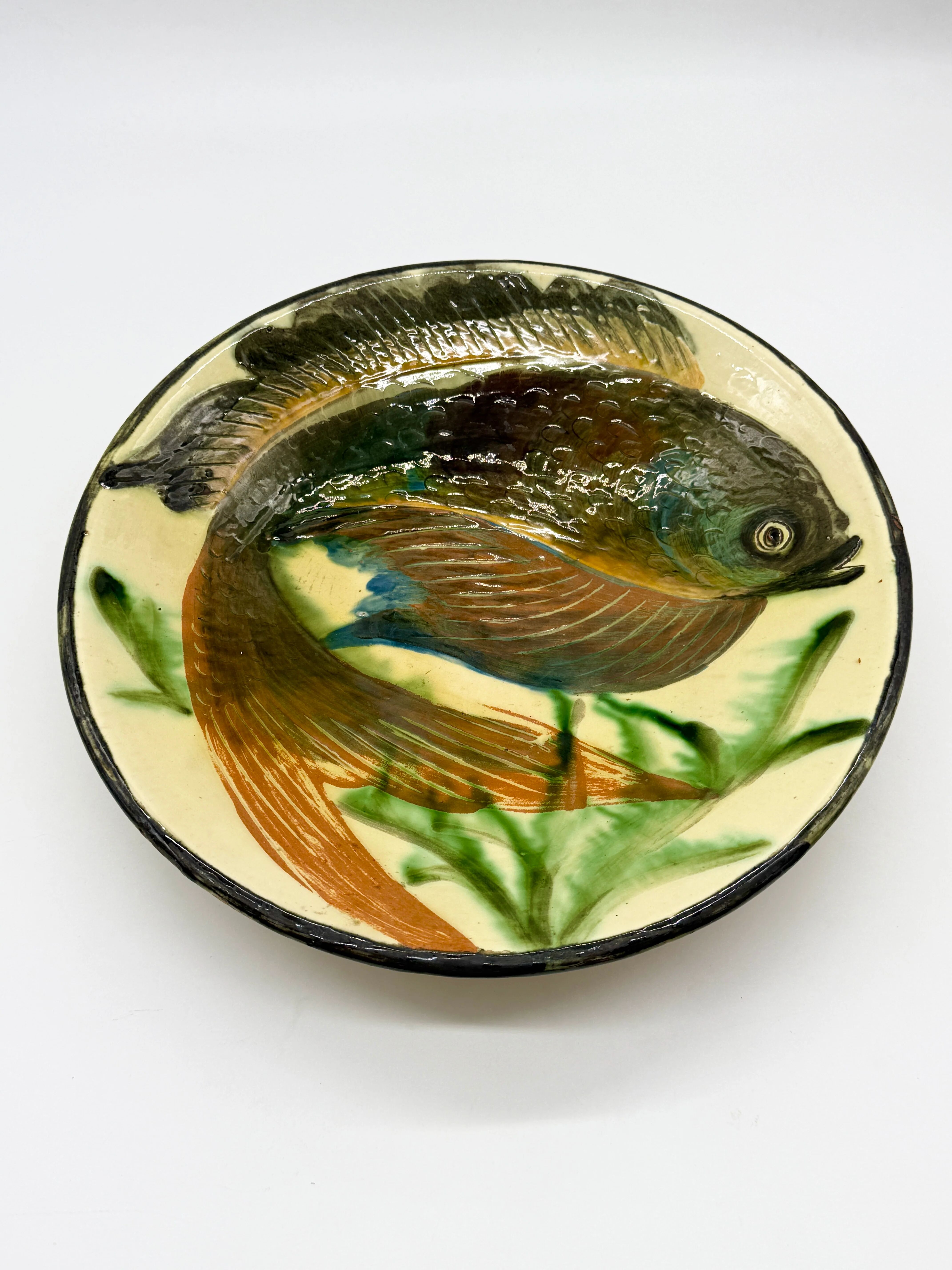 Large fish plate, Puigdemont La Bisbal, Catalonia 1960s