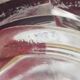 Vase - 3-sided faceted overlay ruby red - 24cm moulded crystal glass