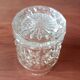 6 vintage italian clear pressed glass whiskey glasses