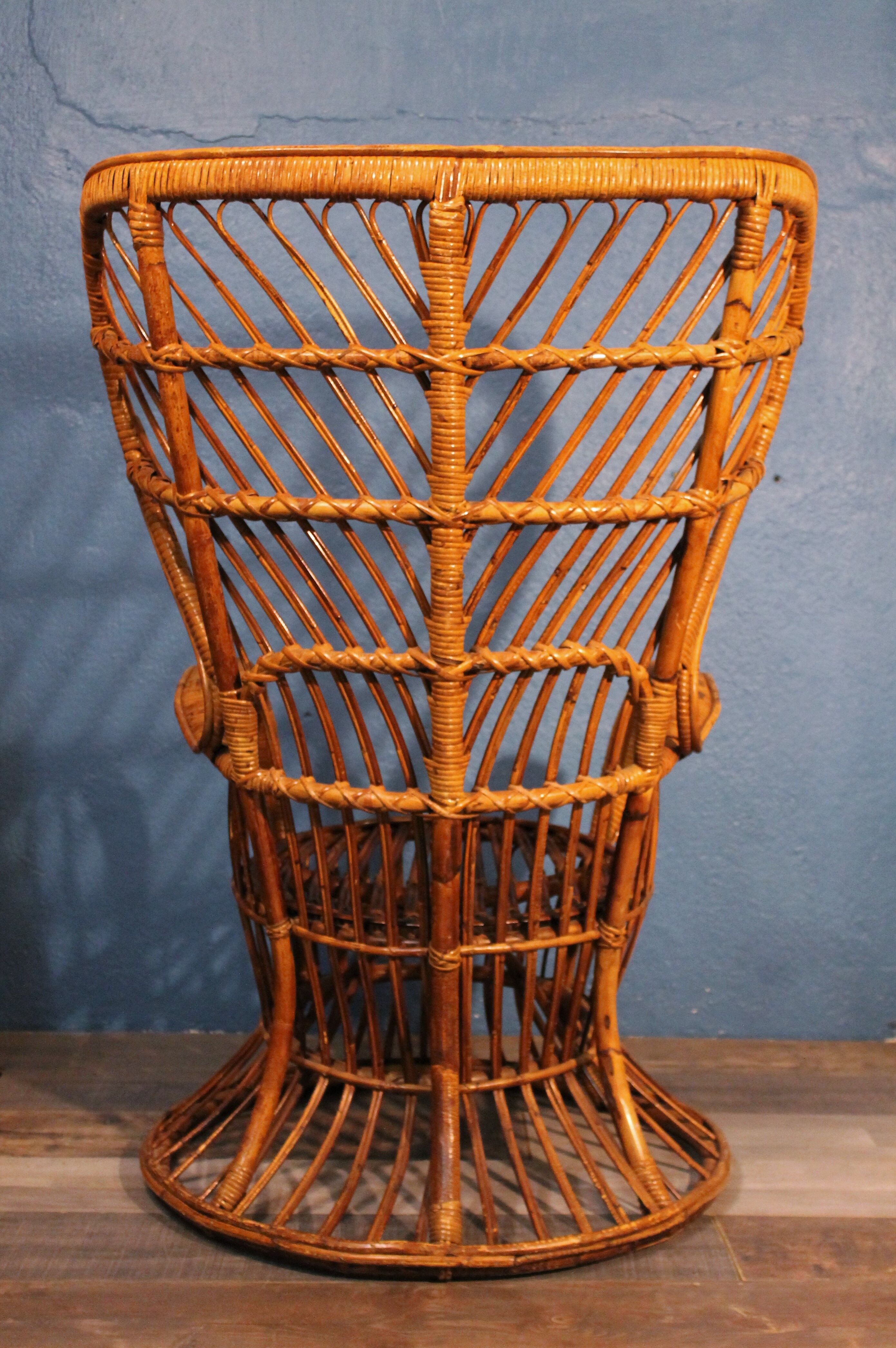 Rattan armchair by Gio Ponti & Lio Carminati Bonacinati edition 1950