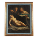 Ancient painting "Adoration of the Child" oil on canvas 17th Century