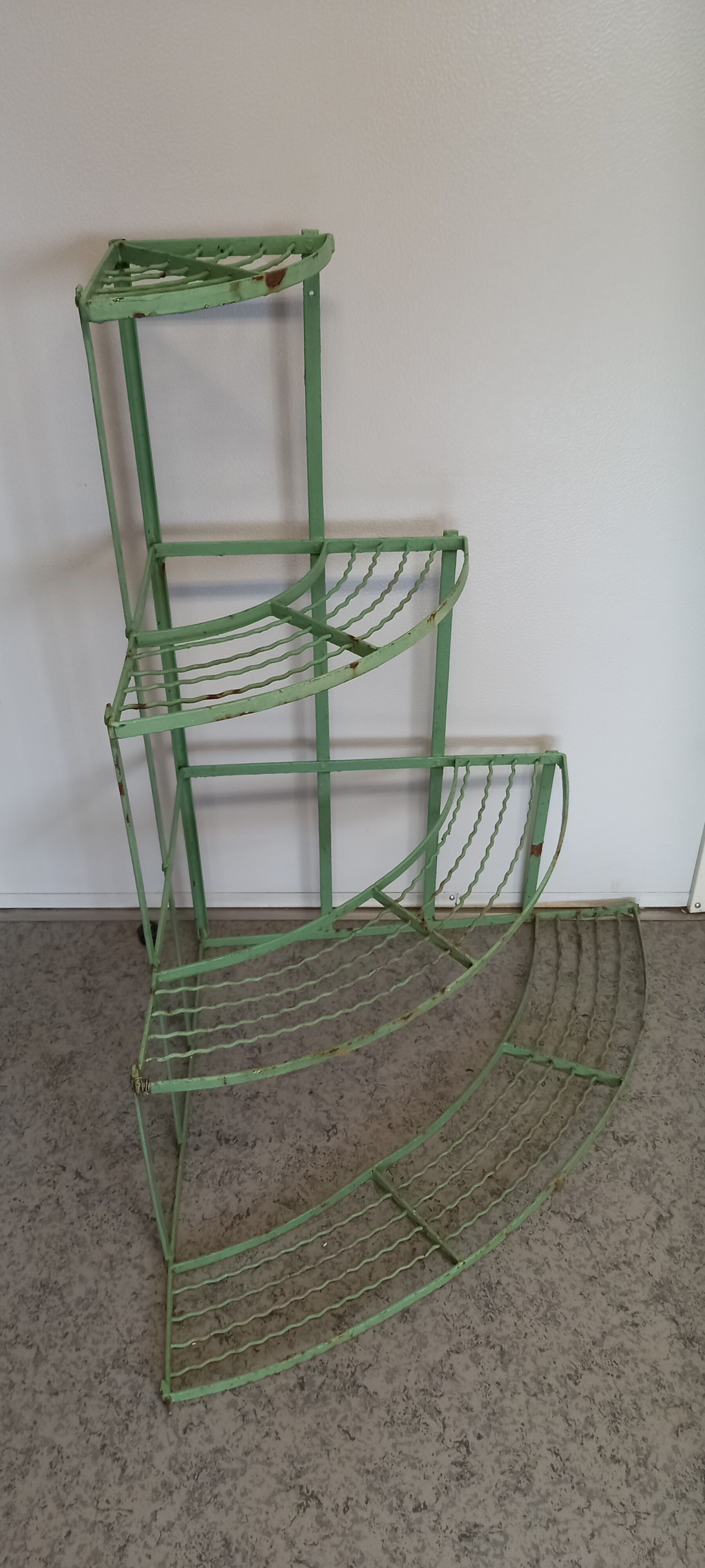 Porte plante quart de lune  fer vintage