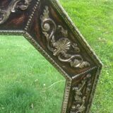 Large octagonal mirror design handcrafted creation decoration