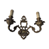 Wall lamp in gilded bronze style Louis XV baroque vintage