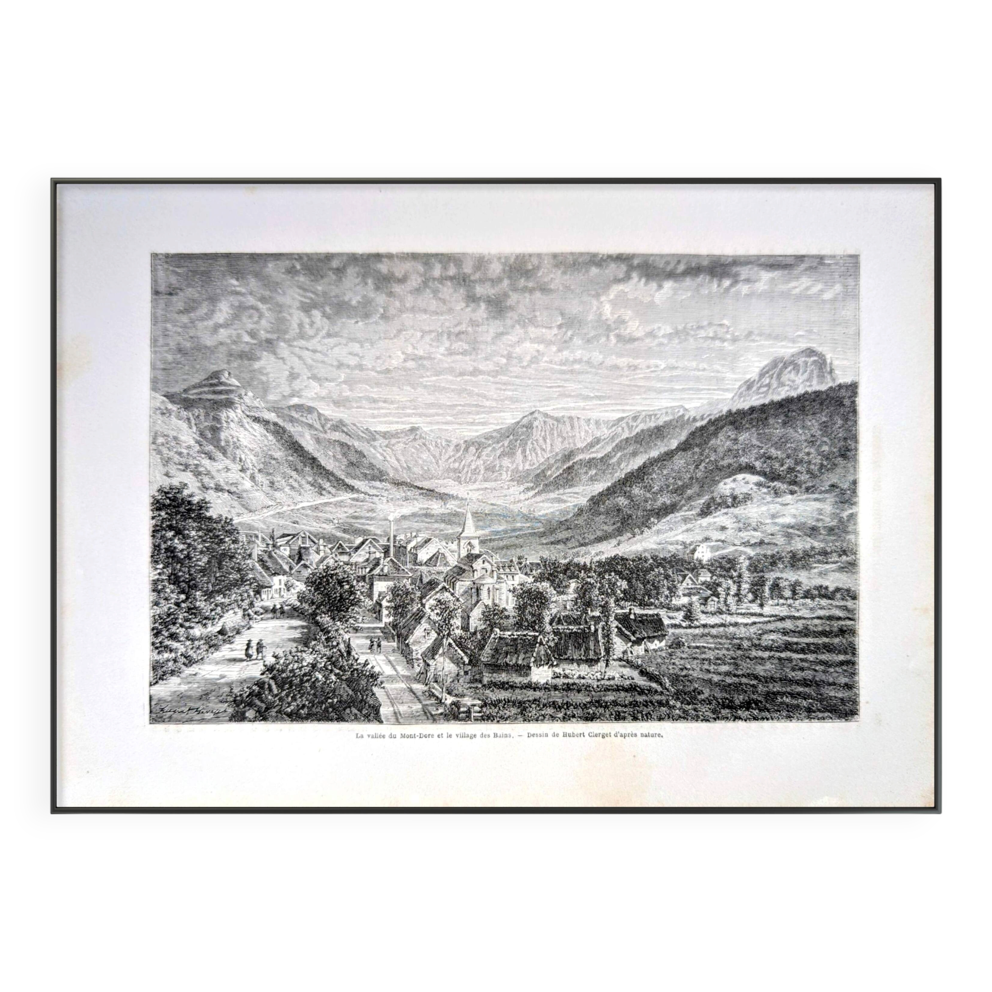 The valley of Mont-Dore. Printed illustration from 1866.