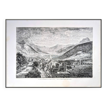 La vallée du Mont-Dore. Illustration imprimée en 1866.
