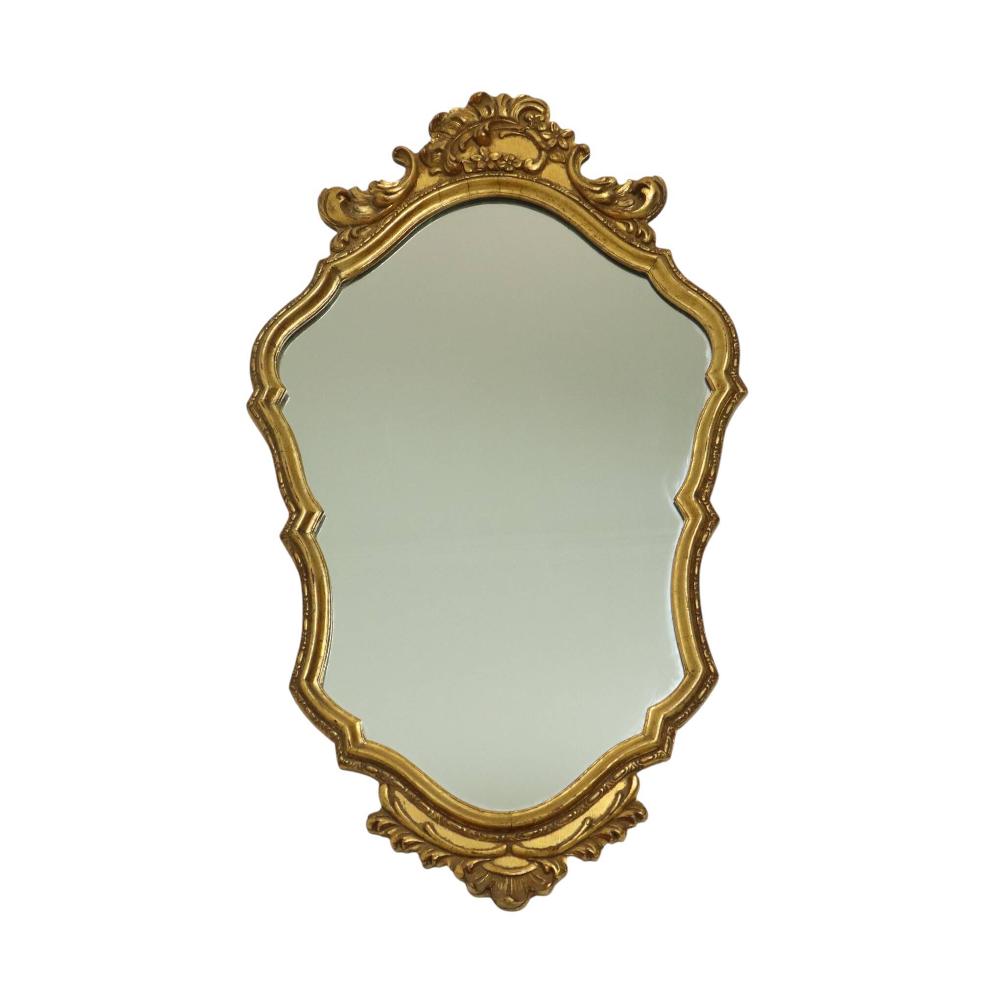 Classic Gold Leaf Mirror Crested Mirror Baroque Deknudt