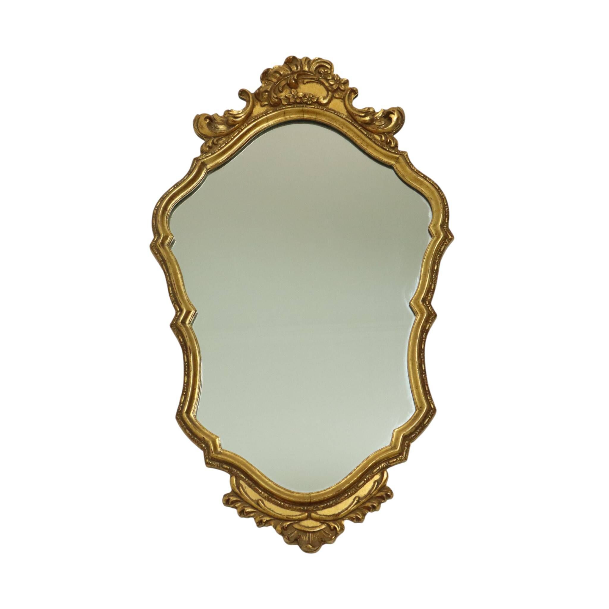 Classic Gold Leaf Mirror Crested Mirror Baroque Deknudt