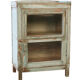 Old glazed cabinet in original blue patina Burmese teak