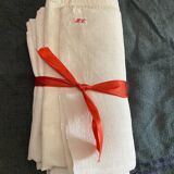 Lot of white linen towels