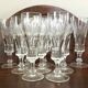 10 Bohemian flutes cut crystal