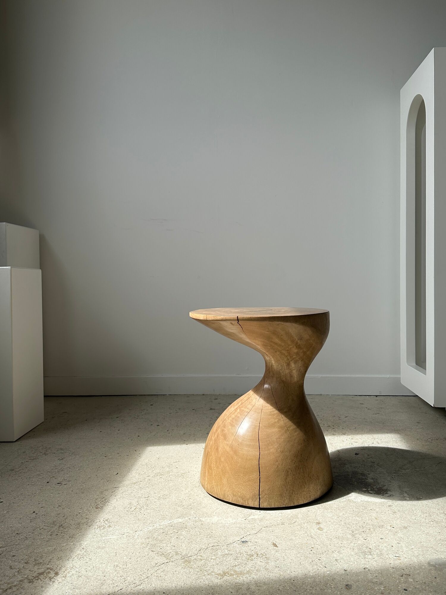 Solid wood sofa end