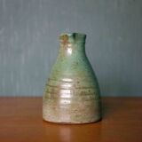 Stoneware pitcher signed Pierlot Norbert and Jeanne, vintage pitcher, carafe, kitchen, interior decor