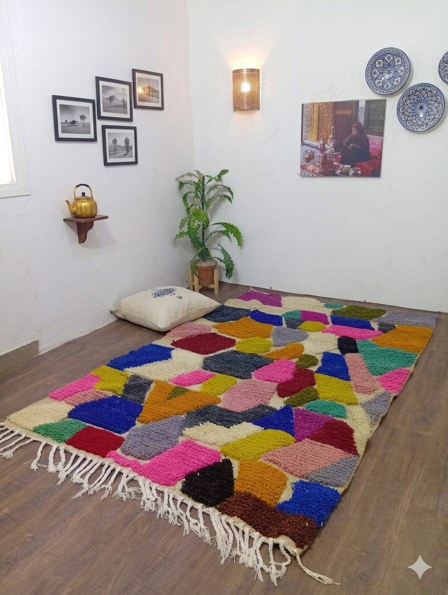 Beni Ouarain rug artisanal – unique contemporary Berber piece