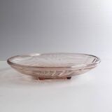 Art Deco dish in pink glass - 1930s