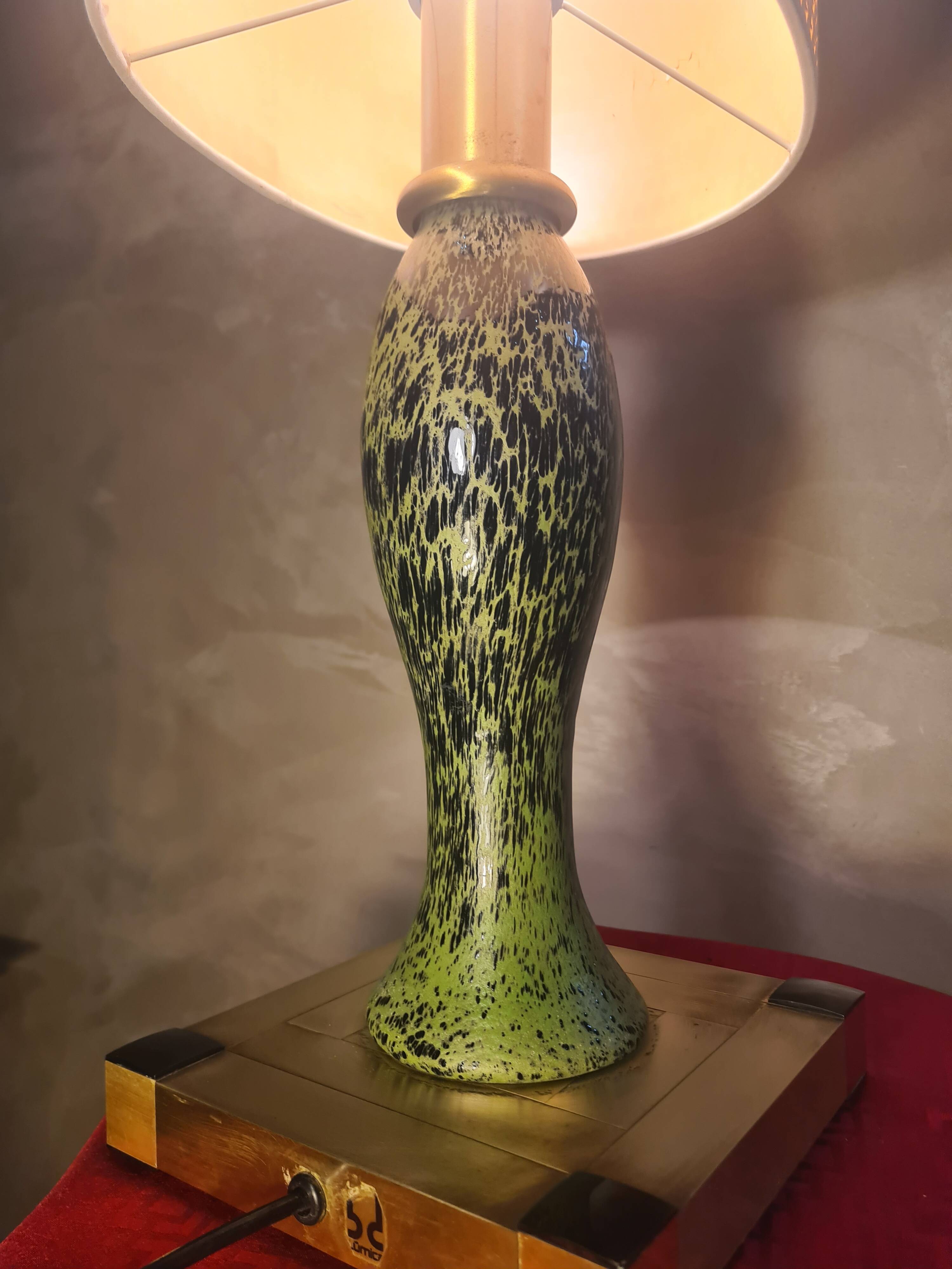 Lumica house lamp, willy rizzo 1960-70, luxury ceramic 61x31.