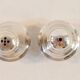 Pair of salt pans and its plate in solid silver 925 montenegro
