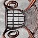 Mid-century Manou dark brown bamboo armchair with open rattan backrest, 1960s French