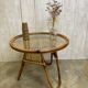 Table basse rotin vintage