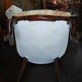Louis Philippe period armchair with violin-shaped back in mahogany