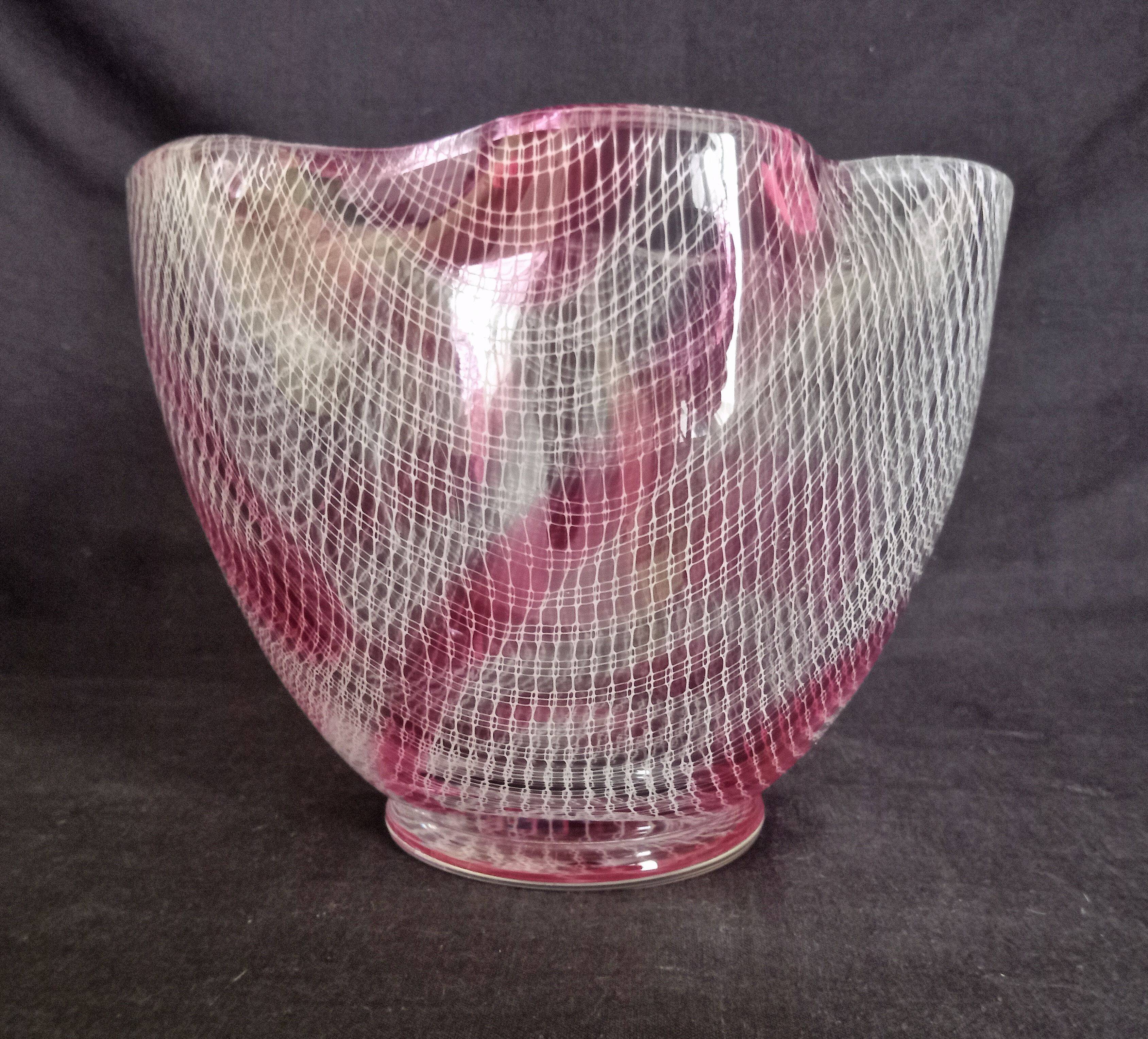 Glass vase with filigree motifs A. D. Copier, Leerdam, Netherlands