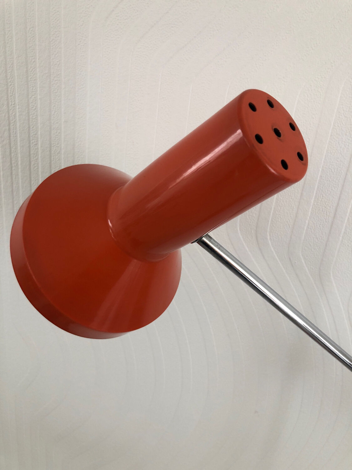 Lampadaire orange de gura leuchten 1960